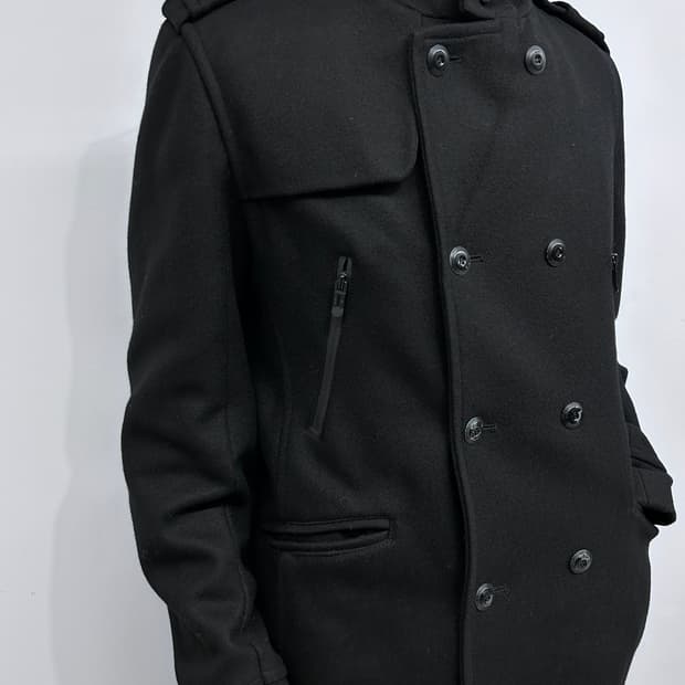 자라 하리넥 더블 브레스티드 울 코트