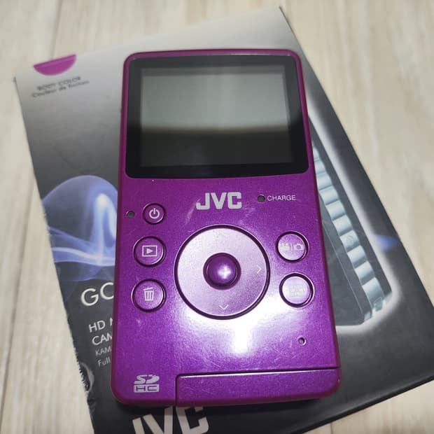 JVC FM1 핑크 풀박스 디지털 카메라 빈디 빈티지 카메라 디카