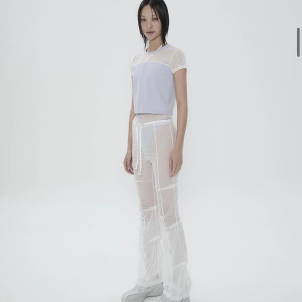오호스 Half Sheer Jersey T / Grey