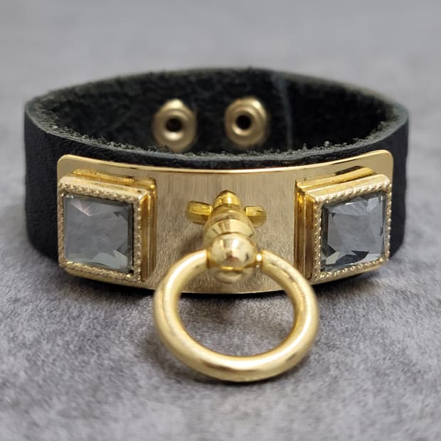 stud leather bracelet