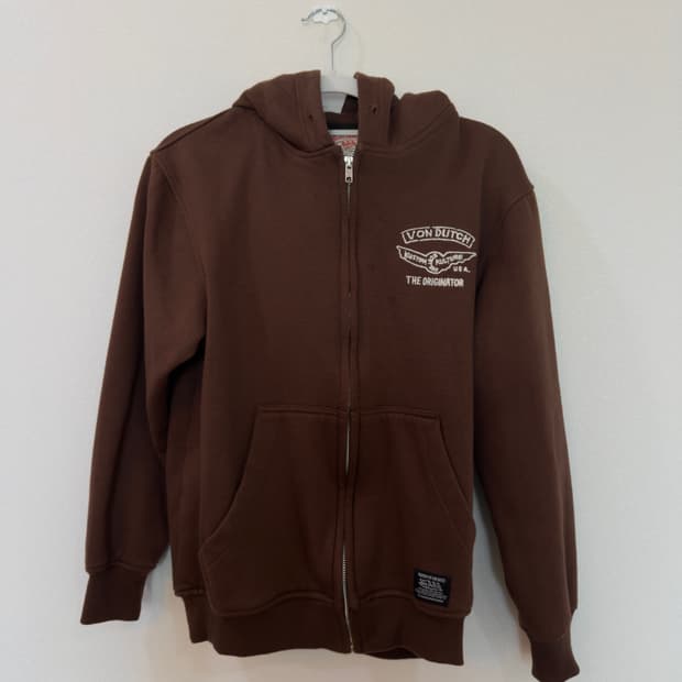 [s] 본더치 로고 브라운 후드집업
