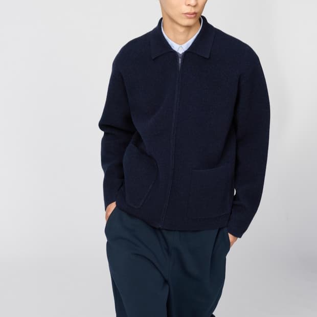 유니클로C 니트풀집재킷