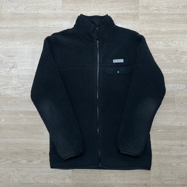 컬럼비아 와펜 포켓 후리스 플리스 집업 자켓 [블랙] L/100