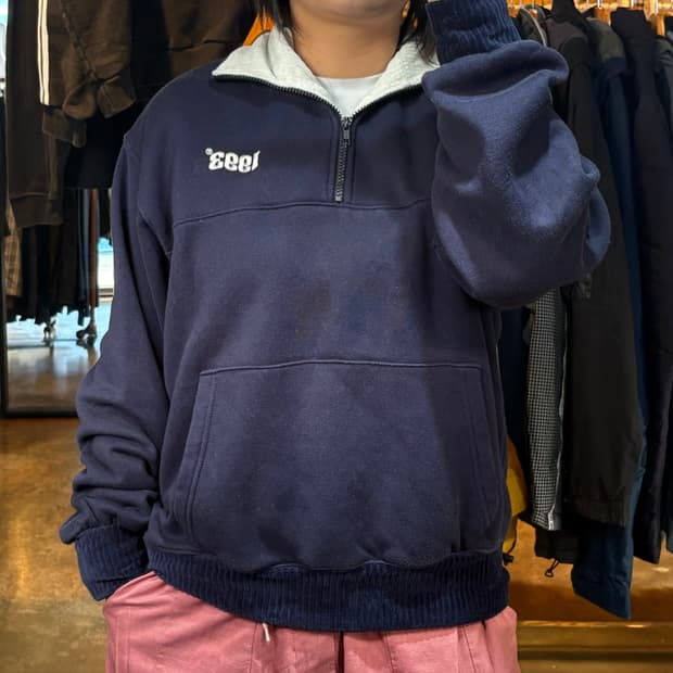 1993스튜디오 네이비 반집업 맨투맨