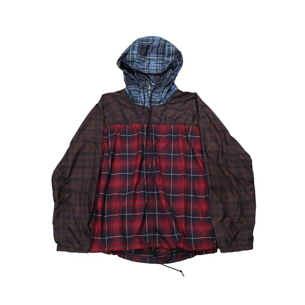 CDG SHIRT AW10 Check Hooded Windbreaker
