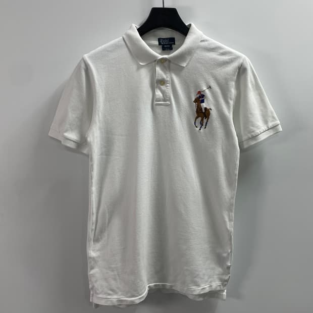 폴로 랄프로렌 빅포니 화이트 반팔 카라티 (on.508)