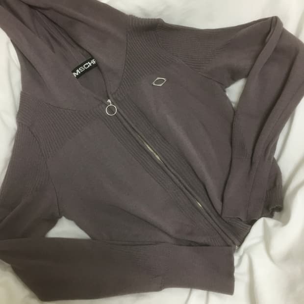 미스치프 롬버스 니트집업 