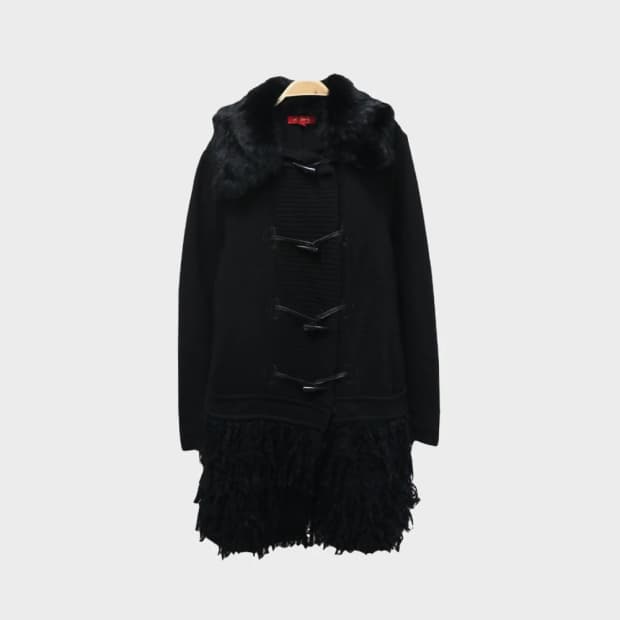 DERHY 퍼 포인트 울 떡볶이 니트 자켓 63611