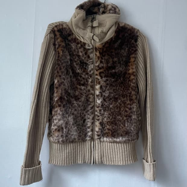 빈티지 호피 집업