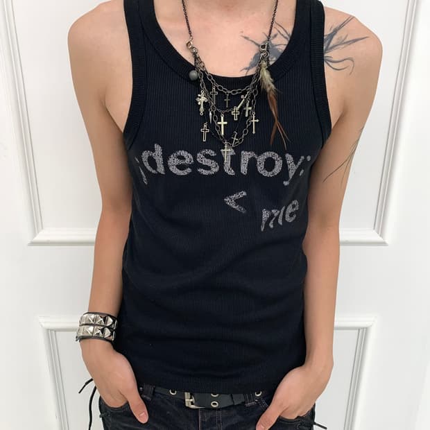 Destroy me tank top 