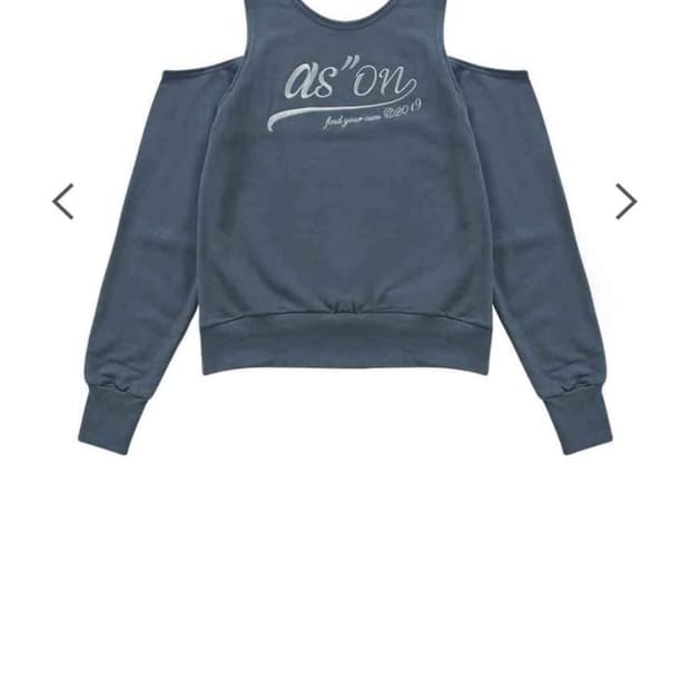 애즈온 차콜 케이트 홀 맨투맨