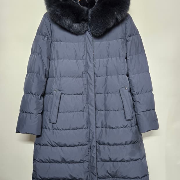 김창숙 라쿤 후드  퍼 구스  롱 패딩 77