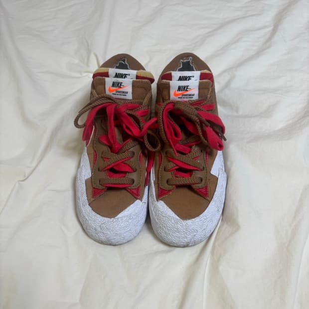 나이키X사카이 블레이저 로우 브리티쉬 탄