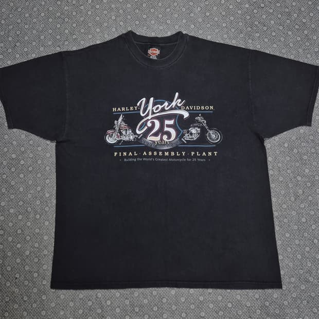 [2XL]90s US Made 할리데이비슨 요크공장 25주년-A24
