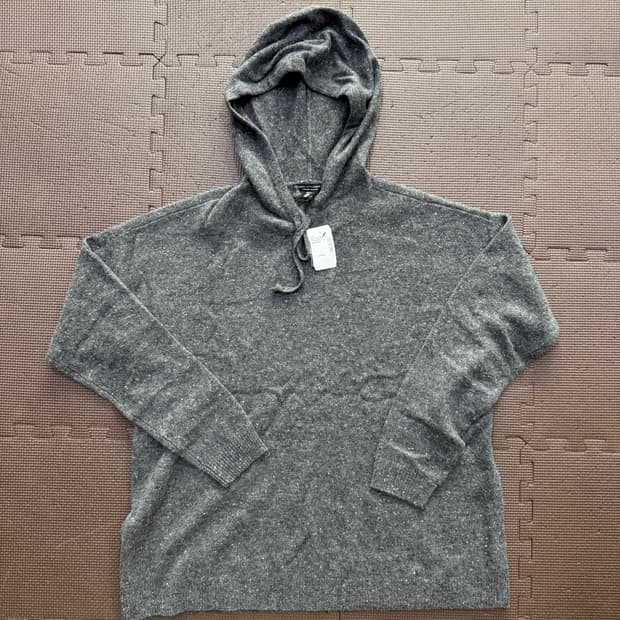 saks fifth avenue 100%캐시미어 보카시 후드니트 