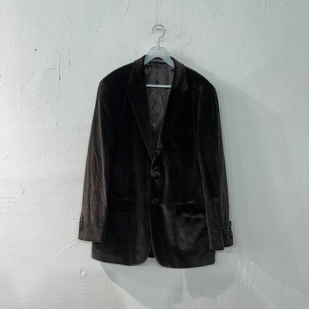 지방시 벨벳 브라운 블레이저 자켓 M