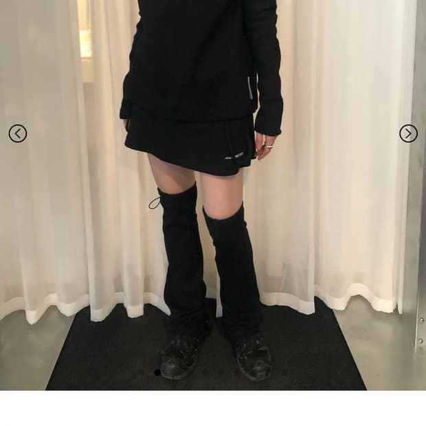 지초이컴포트 24-001 와플 스커트&레그워머 세트