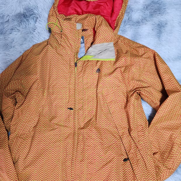 나이키 ACG 오렌지 패턴 후드 바람막이 보드복