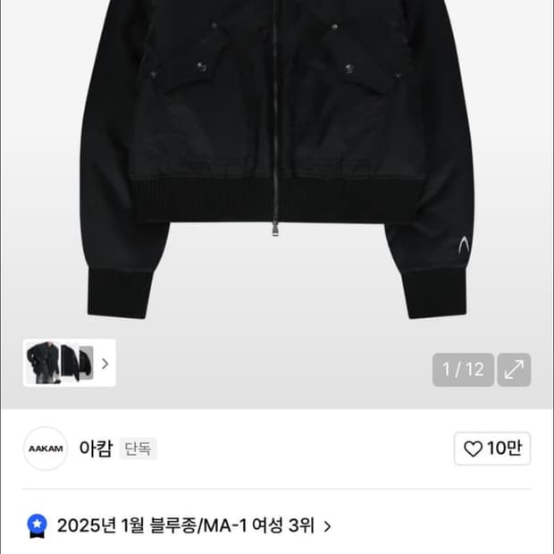 아캄 하이 넥 봄버자켓