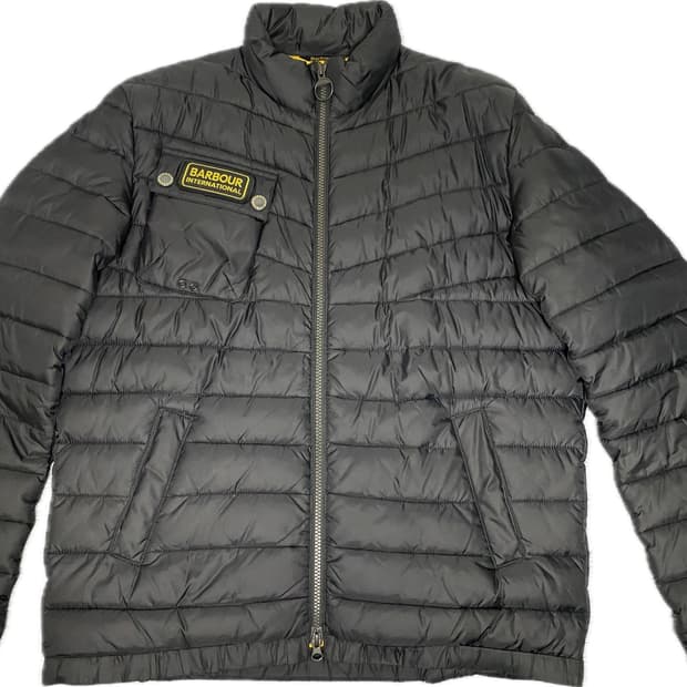 바버 인터네셔널 퀼팅 경량패딩 블랙 L