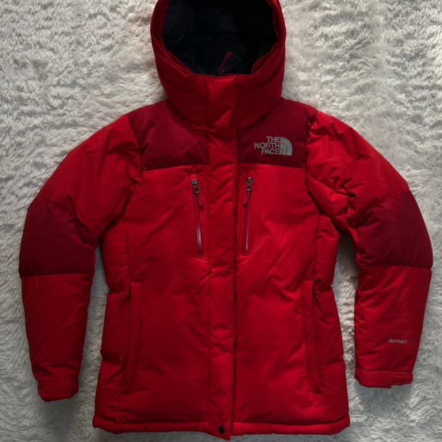 노스페이스 키즈 패딩 85(M) 빨간색