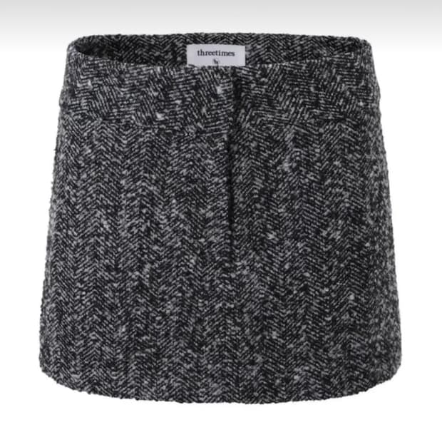 threetimes 쓰리타임즈 울 미니 스커트 