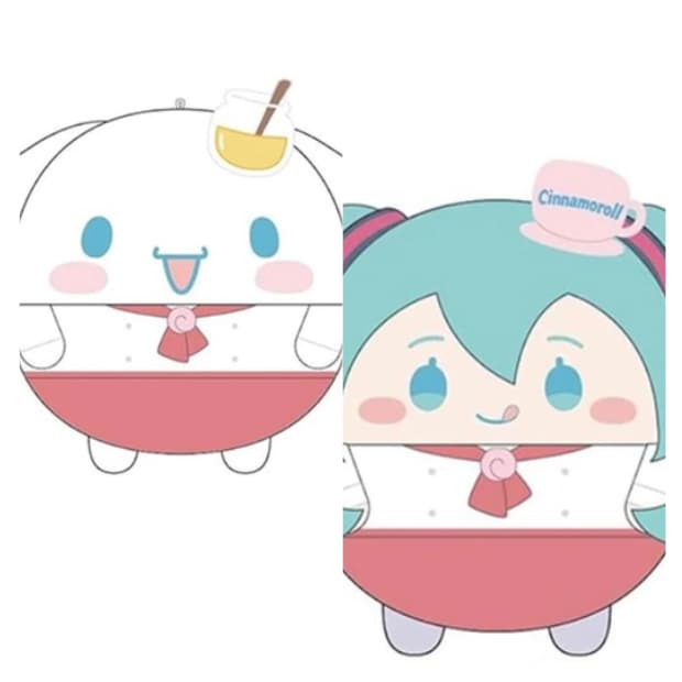 하츠네미쿠 시나모롤 후와코로링 누이 인형 키링