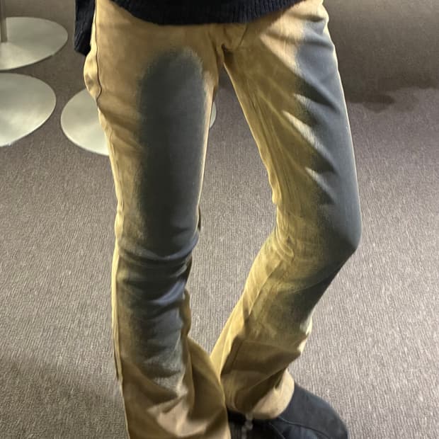 OS)Japanese vintage 여성 타이다이 부츠컷 데님팬츠