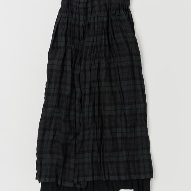 WRINKLE PLEATED CHECK SKIRT 리버시블 체크 스커트