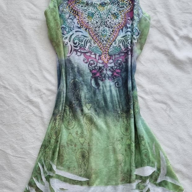 빈티지 y2k 00s 오리엔탈 나시