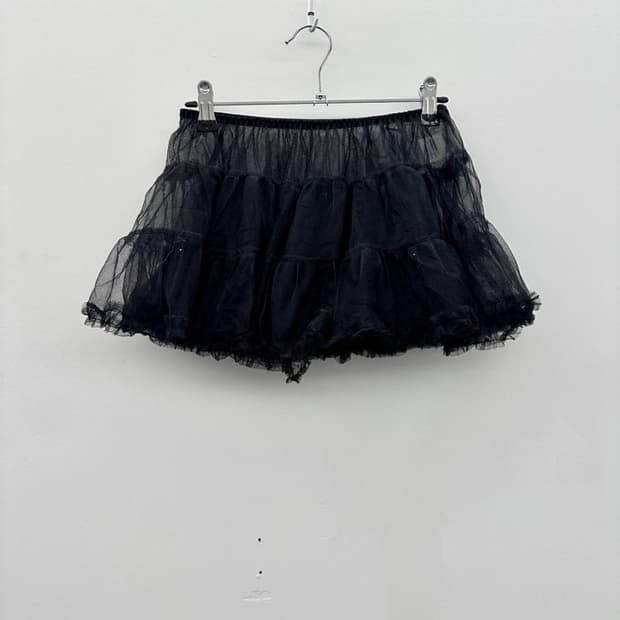 Sha banding mini skirt / black
