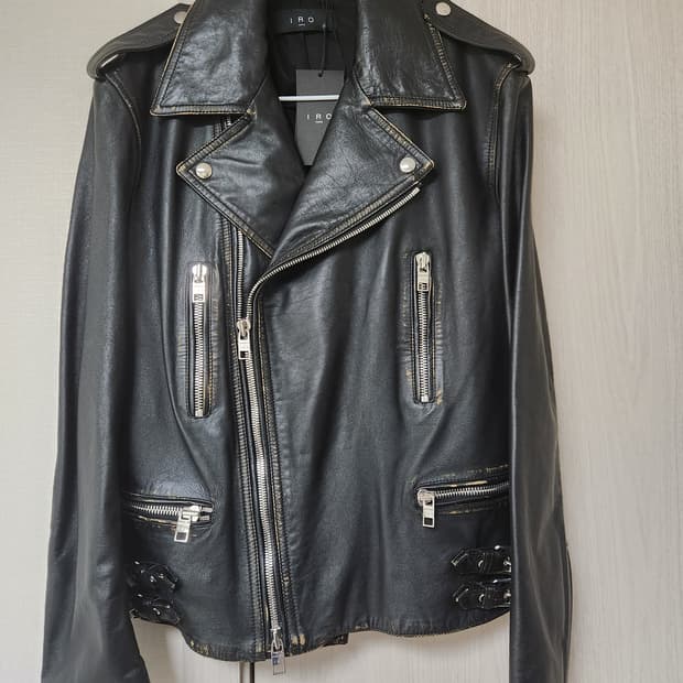 IRO 이로 빈티지워싱 바이커 레더 자켓 유일매물(수입제품)