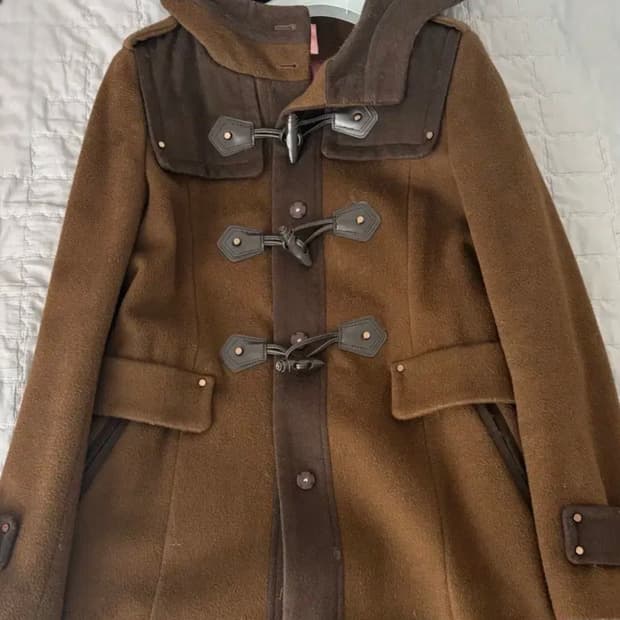 빈티지 브라운 떡볶이 코트 더플코트 떡코