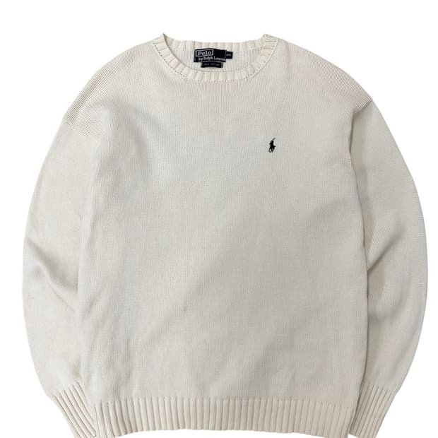 00s 폴로 코튼니트 아이보리 (XL~2XL)