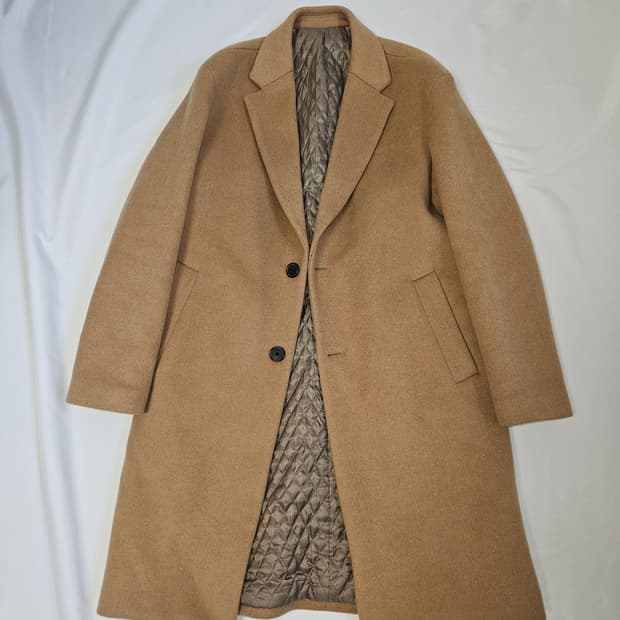 티아이포맨 캐시미어 브라운 클래식 롱코트 자켓 스탠다드 95 거의 새상품