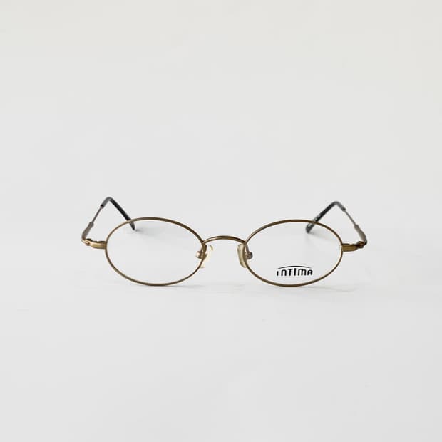 [픽키-089] 미니멀 클래식 골드 메탈 오벌 안경테 초경량