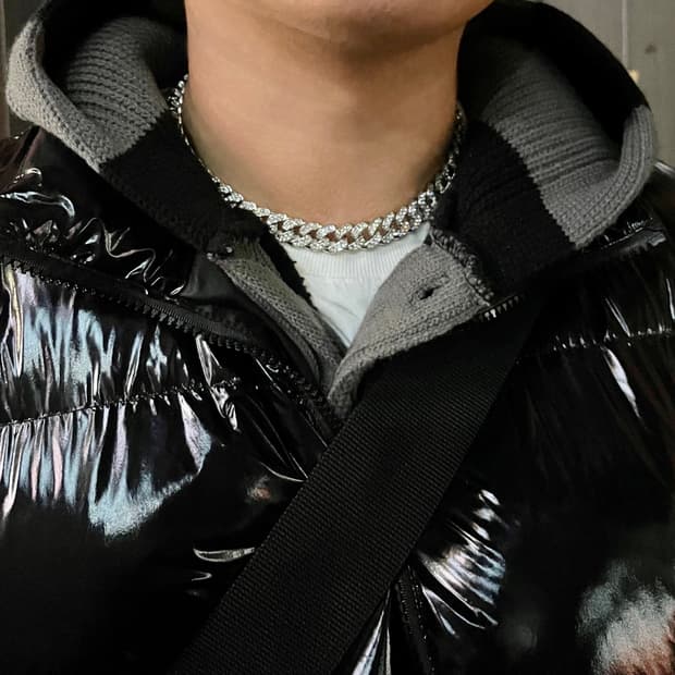 pcr053 Cuban cubic chain necklace