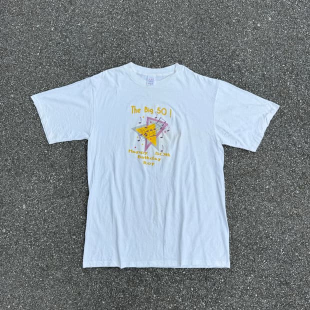 90s Made In USA The big 50! 화이트 티셔츠 XL