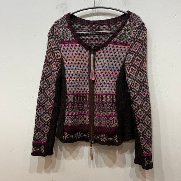 royal ascot 노르딕 니트집업 우먼즈 Made in JAPAN 