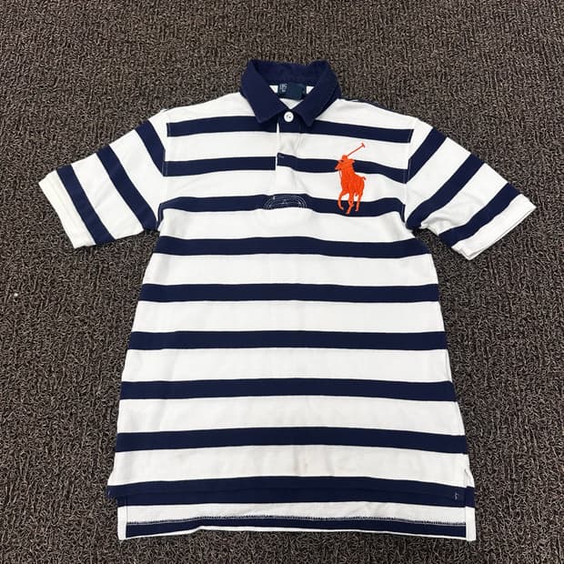 POLO 폴로 랄프로렌 여성 스트라이프 카라티 반팔티셔츠 XS-S