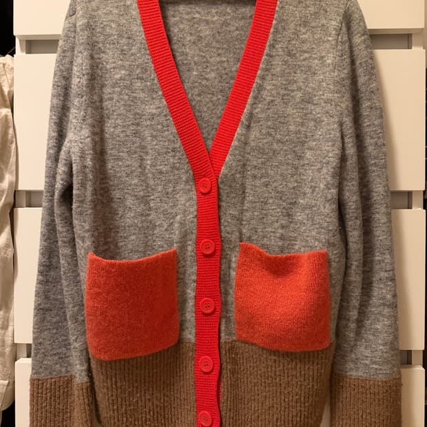 COS 코스 배색 가디건 S