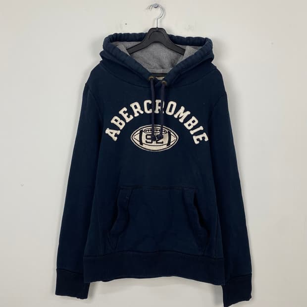 아베크롬비 네이비 후드티 M <589>