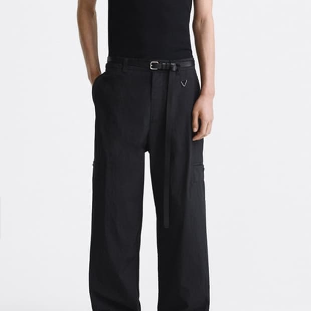 ZARA 플리츠 하이테크 팬츠 S 30