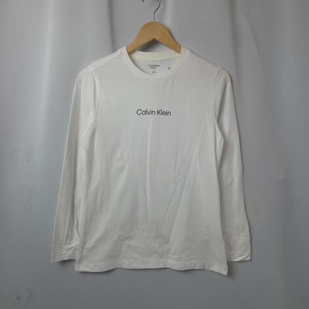 여S-M 캘빈클라인 베이직 흰색 긴팔 셔츠