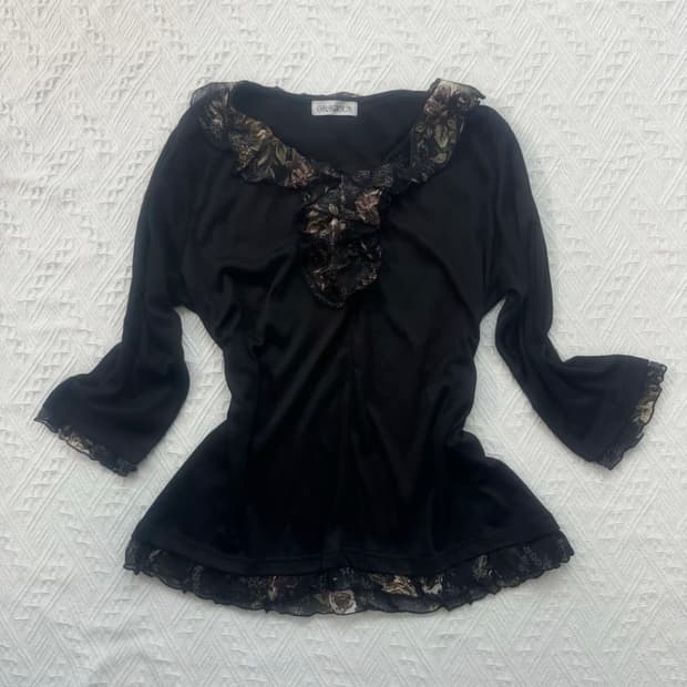 플라워패턴 러플 7부티