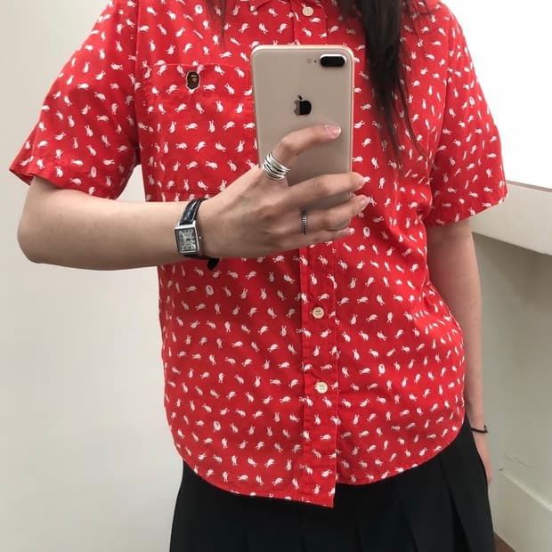 니고시절)) 베이프 반팔 셔츠