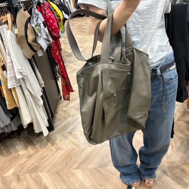 질샌더 리얼레더 투웨이백