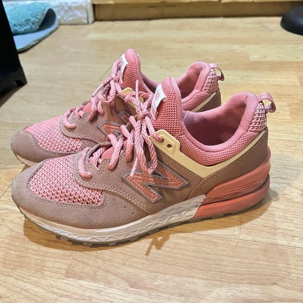 (245mm) 뉴발란스 574 핑크 스웨이드