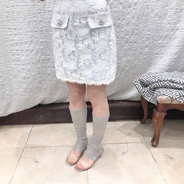 Lace whisper midi skirt