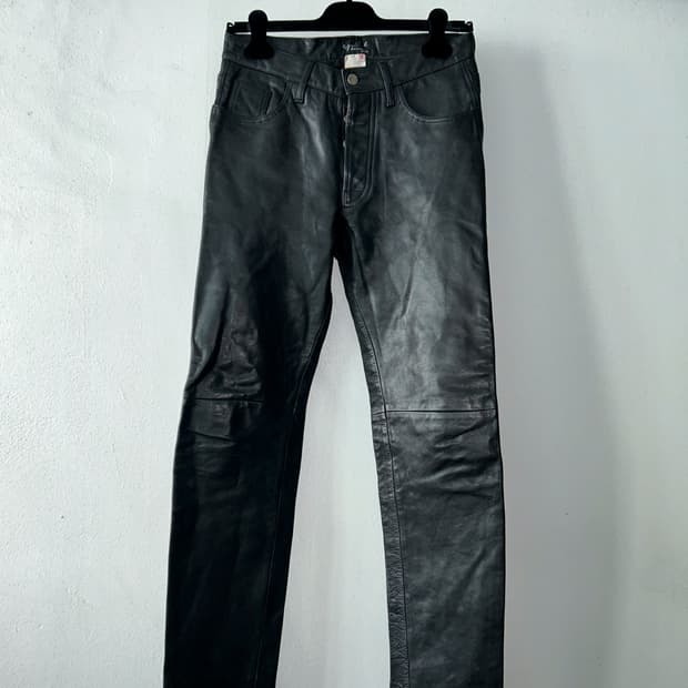 Agnès b.  homme black leather pants